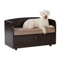 Pet Sofa Bed with Wood, and Storage Drawer for Cat or Dog, Sand 61004