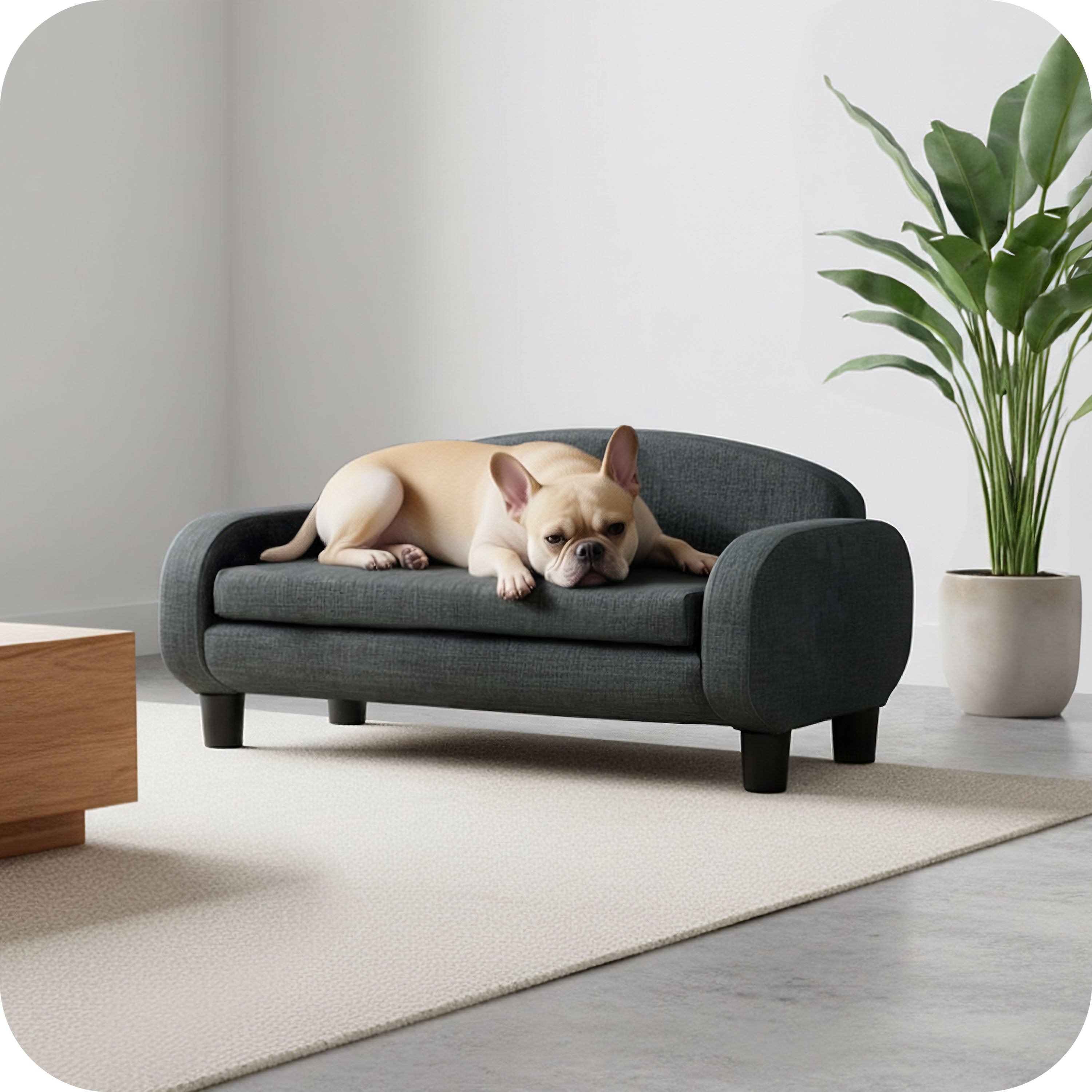 Pet Sofa Bed Small for Cats and Small Dogs, Gray 61013