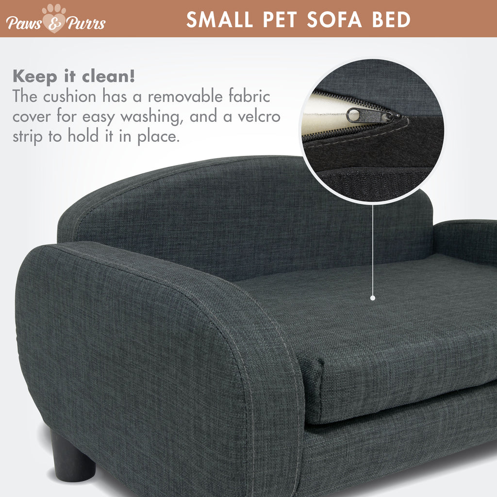 Pet Sofa Bed Small for Cats and Small Dogs, Gray 61013