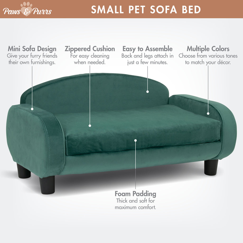 Pet Sofa Bed Small for Cats and Small Dogs, Teal 61014