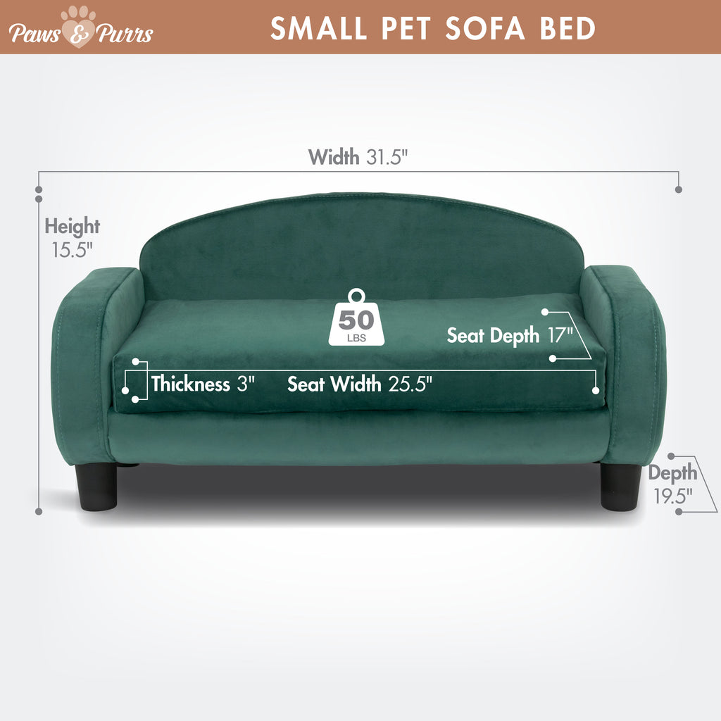 Pet Sofa Bed Small for Cats and Small Dogs, Teal 61014
