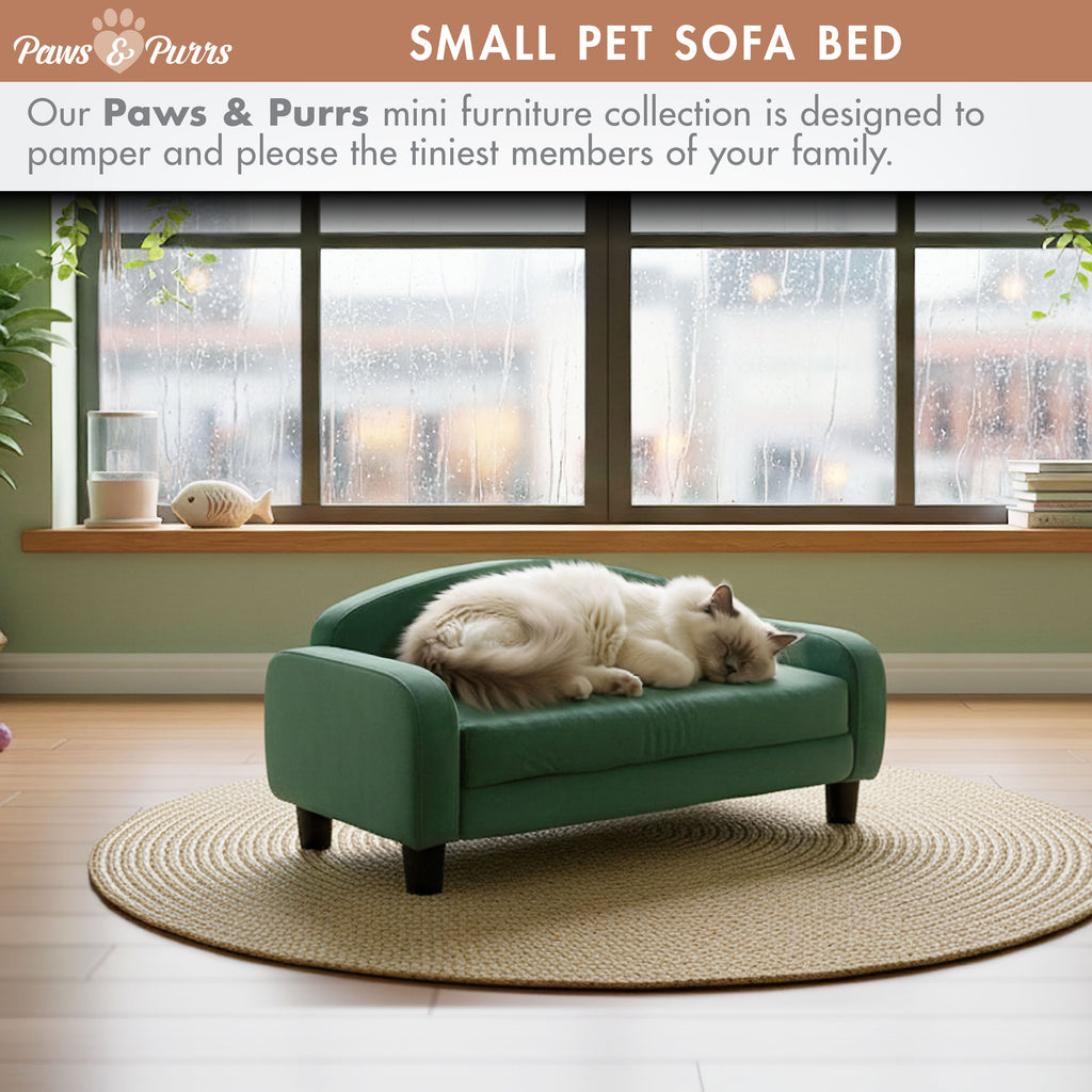 Pet Sofa Bed Small for Cats and Small Dogs, Teal 61014