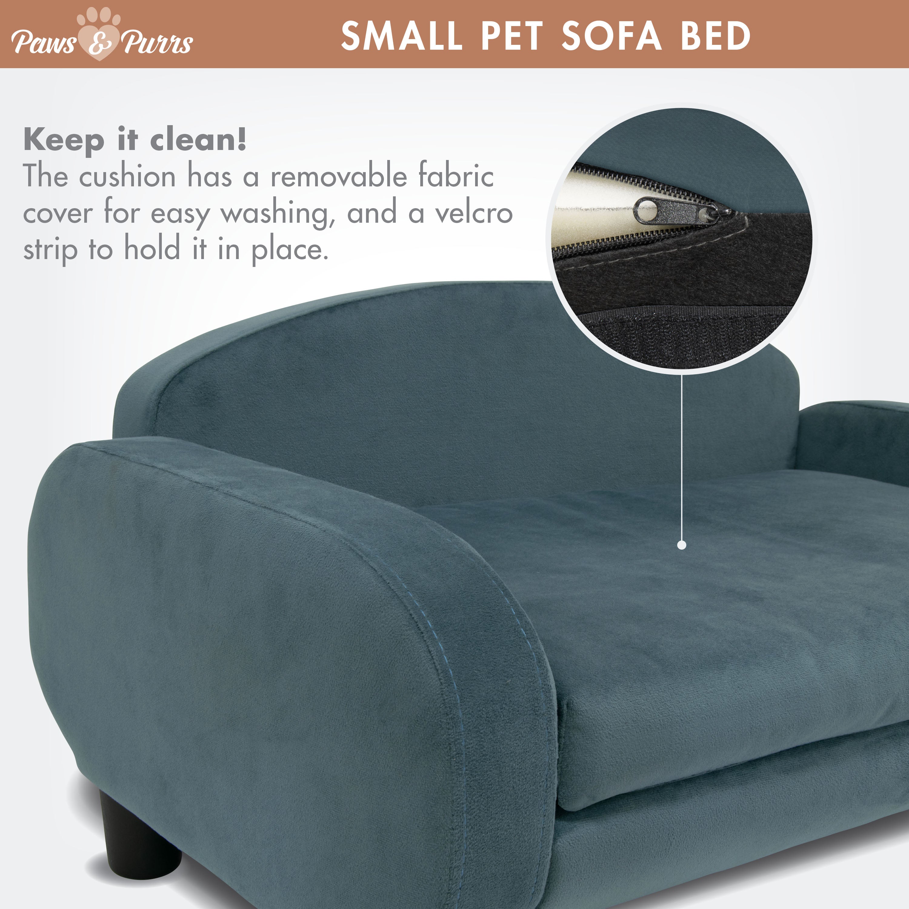 Pet Sofa Bed Small for Cats and Small Dogs, Cornflower 61015