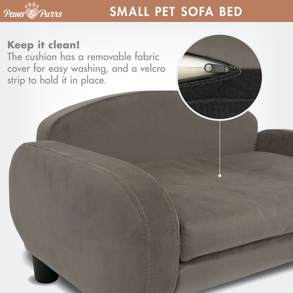 Pet Sofa Bed Small for Cats and Small Dogs, Ash 61016