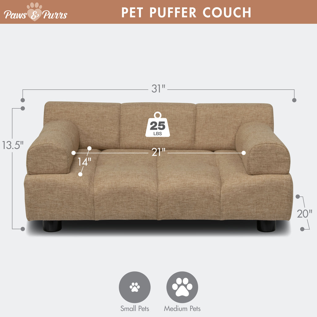 Pet Couch for Small to Medium Pets, Sand 61055
