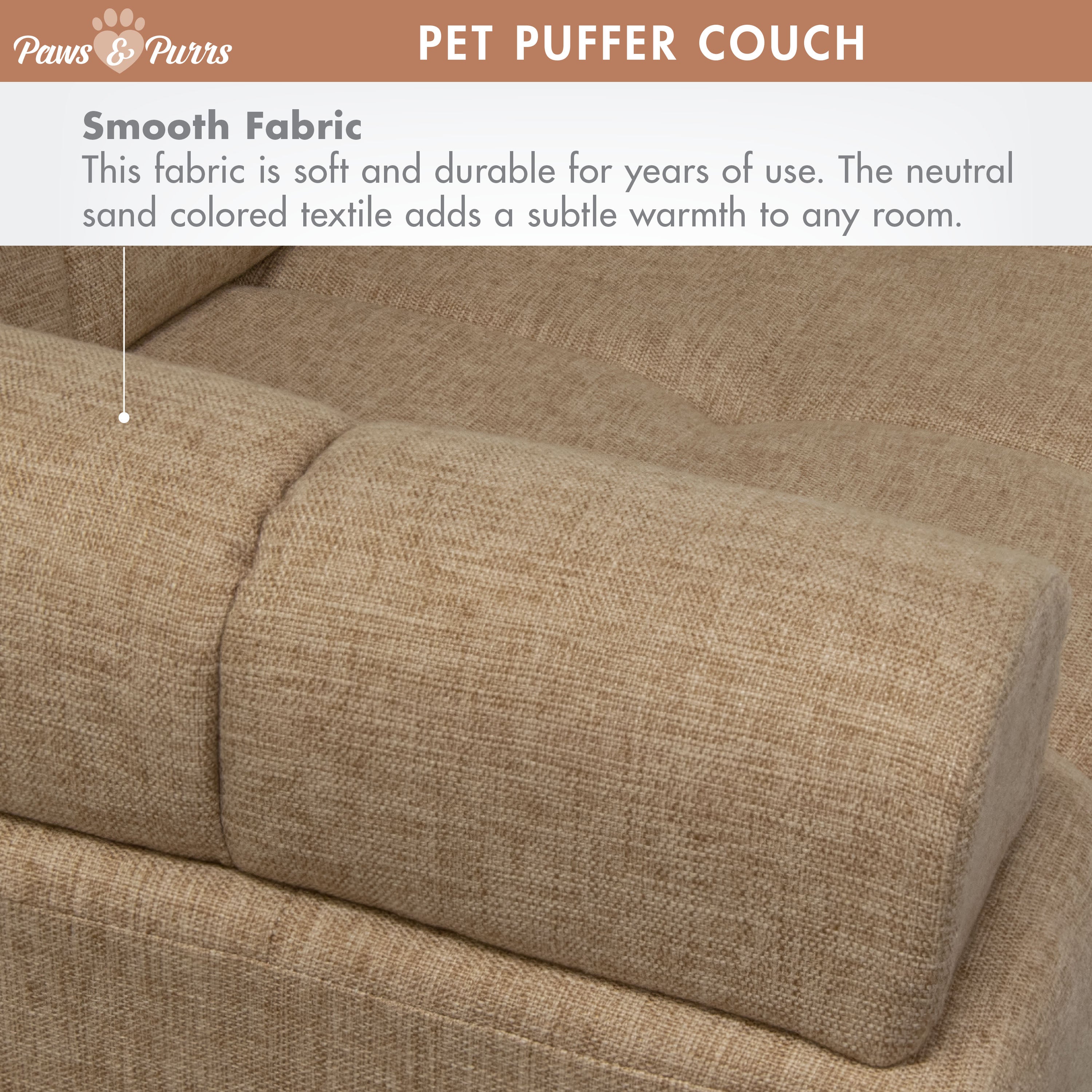 Pet Couch for Small to Medium Pets, Sand 61055