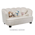Pet Couch Scallop Shape for Small to Medium Pets, Cream 61056