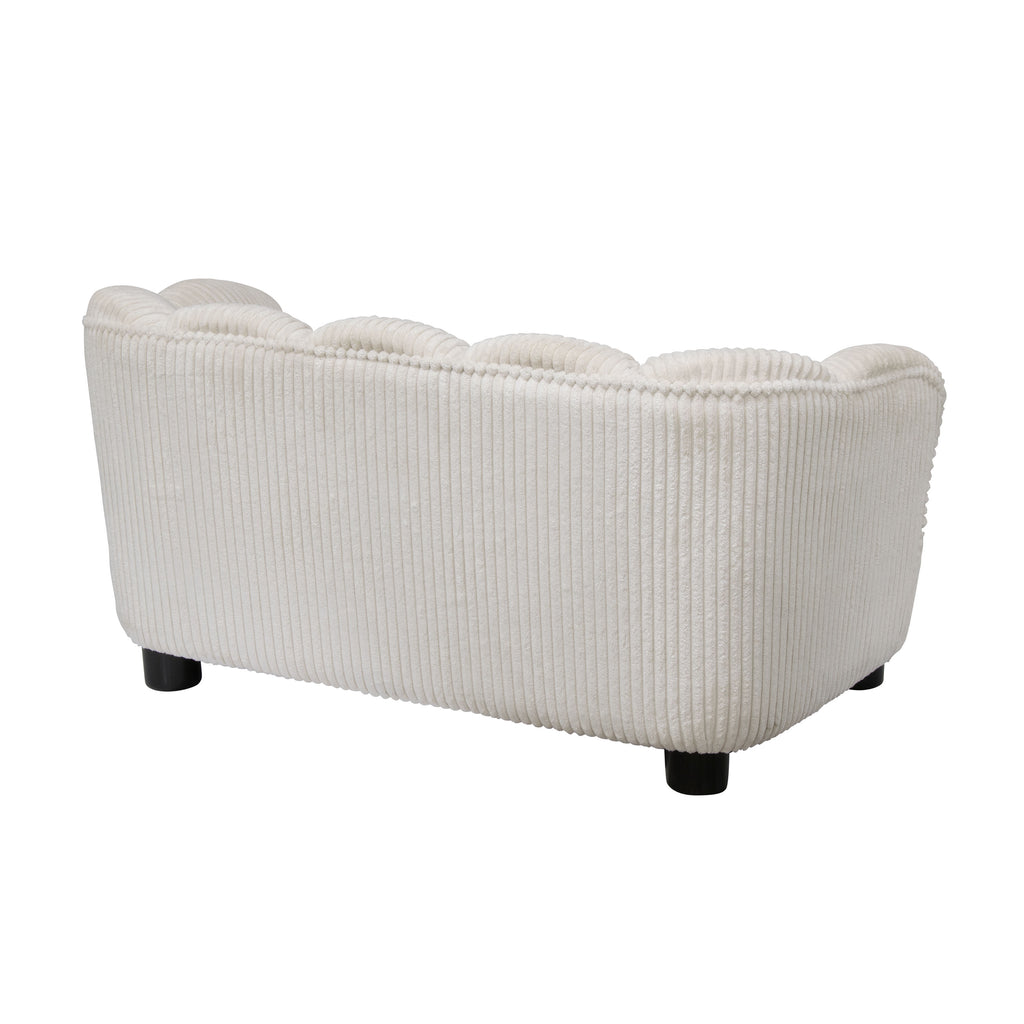 Pet Couch Scallop Shape for Small to Medium Pets, Cream