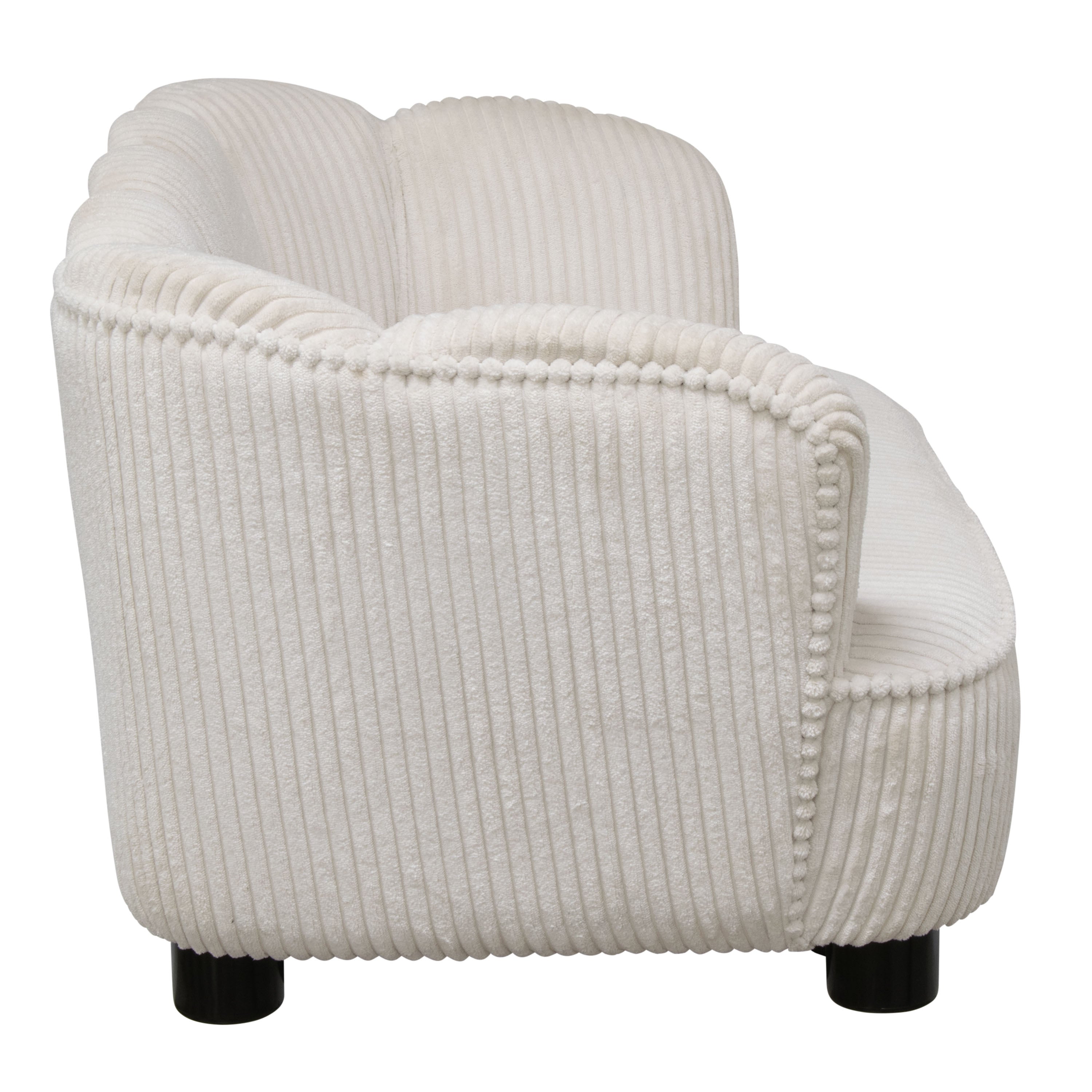 Pet Couch Scallop Shape for Small to Medium Pets, Cream