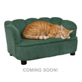 Pet Couch Scallop Shape for Small to Medium Pets, Sage 61057