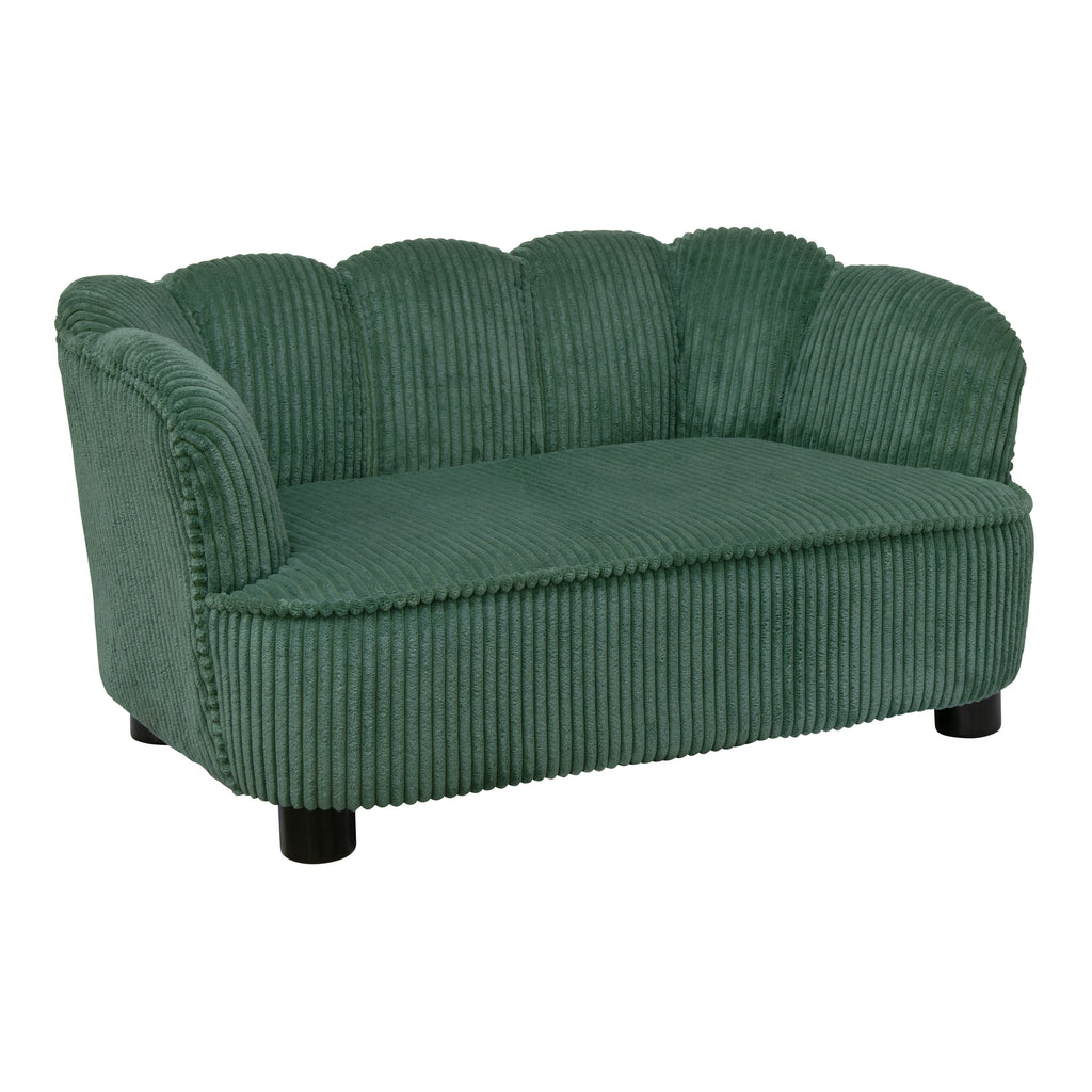 Pet Couch Scallop Shape for Small to Medium Pets, Sage