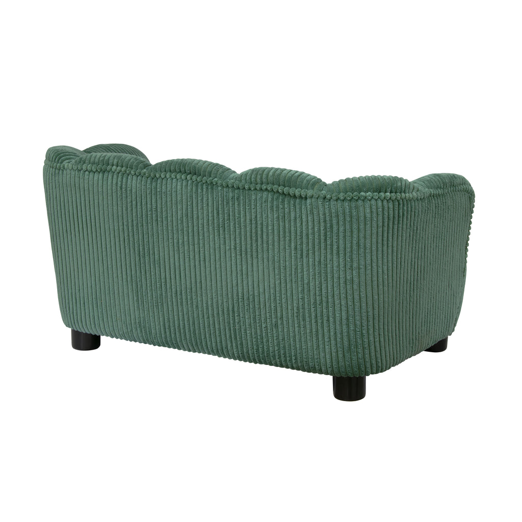 Pet Couch Scallop Shape for Small to Medium Pets, Sage