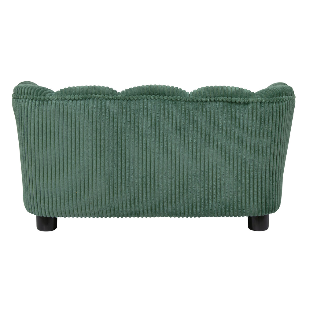 Pet Couch Scallop Shape for Small to Medium Pets, Sage