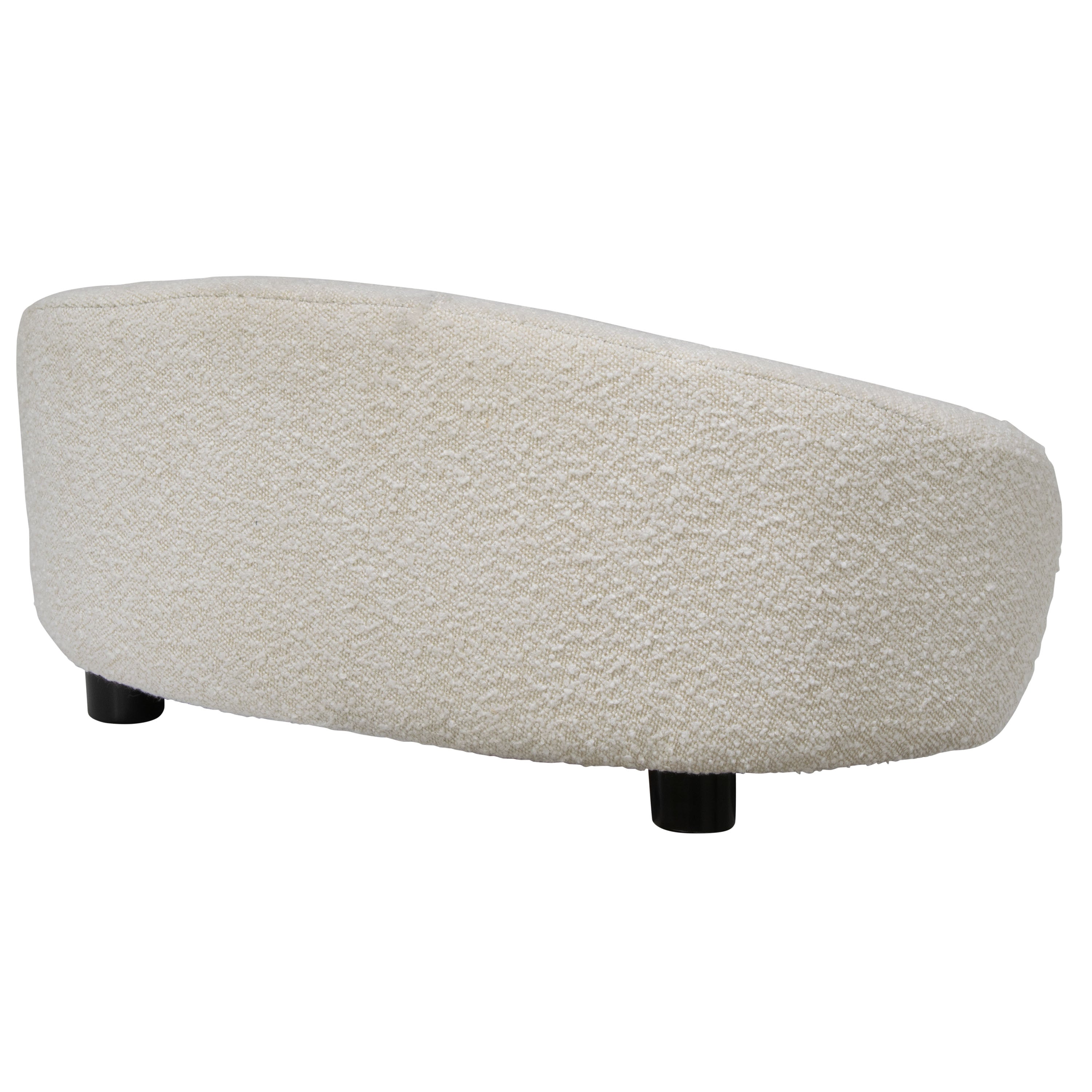 Pet Couch Crescent Shape for Small to Medium Pets, Bouclé Ivory