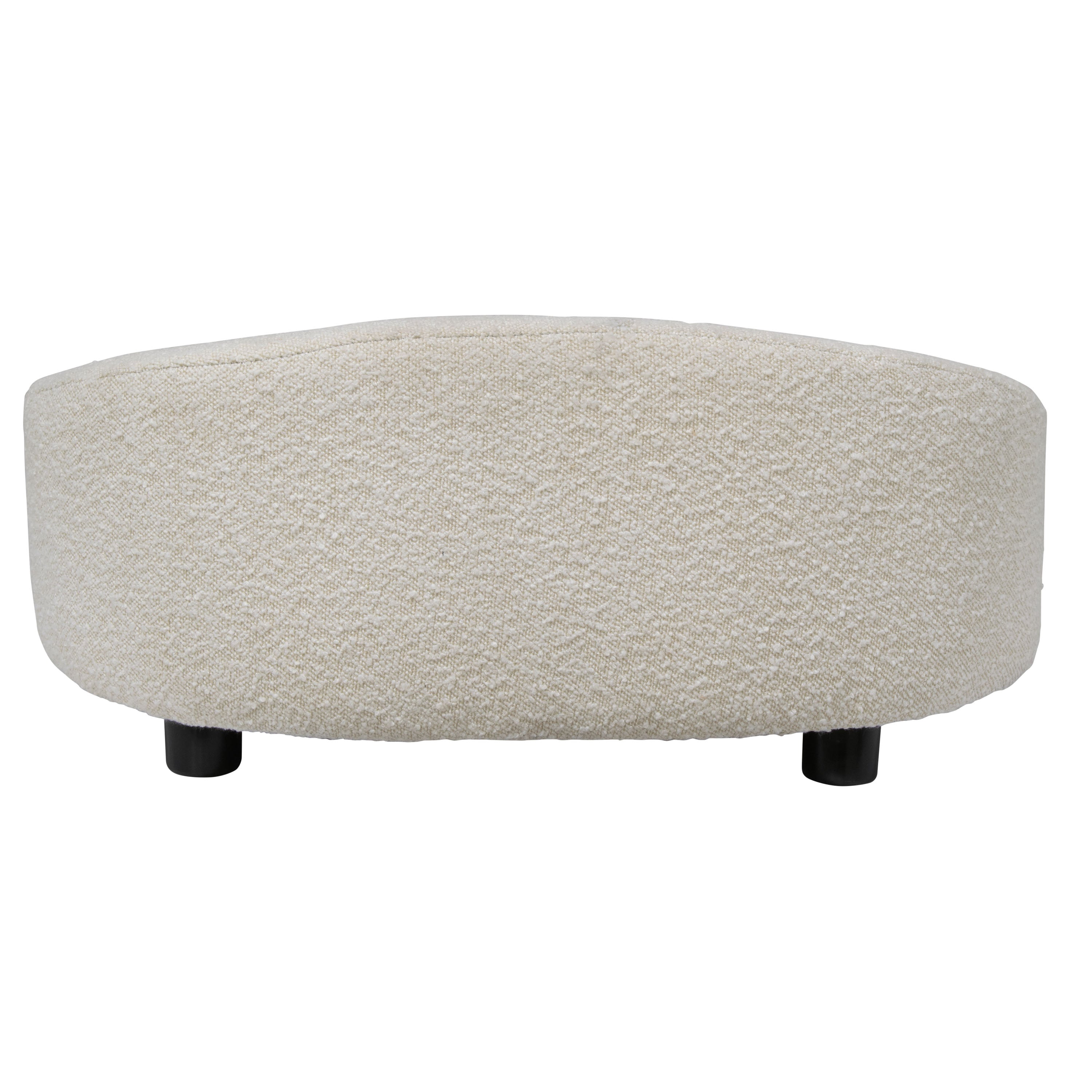Pet Couch Crescent Shape for Small to Medium Pets, Bouclé Ivory