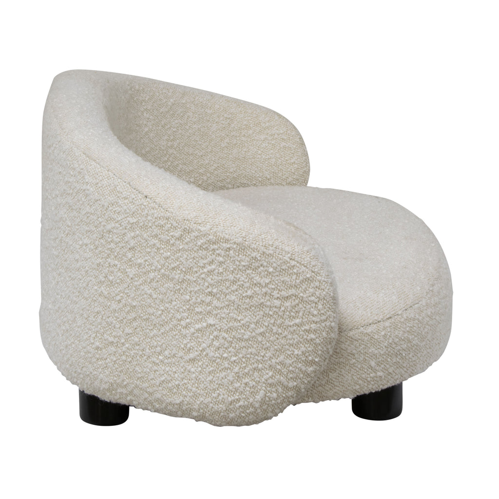 Pet Couch Crescent Shape for Small to Medium Pets, Bouclé Ivory