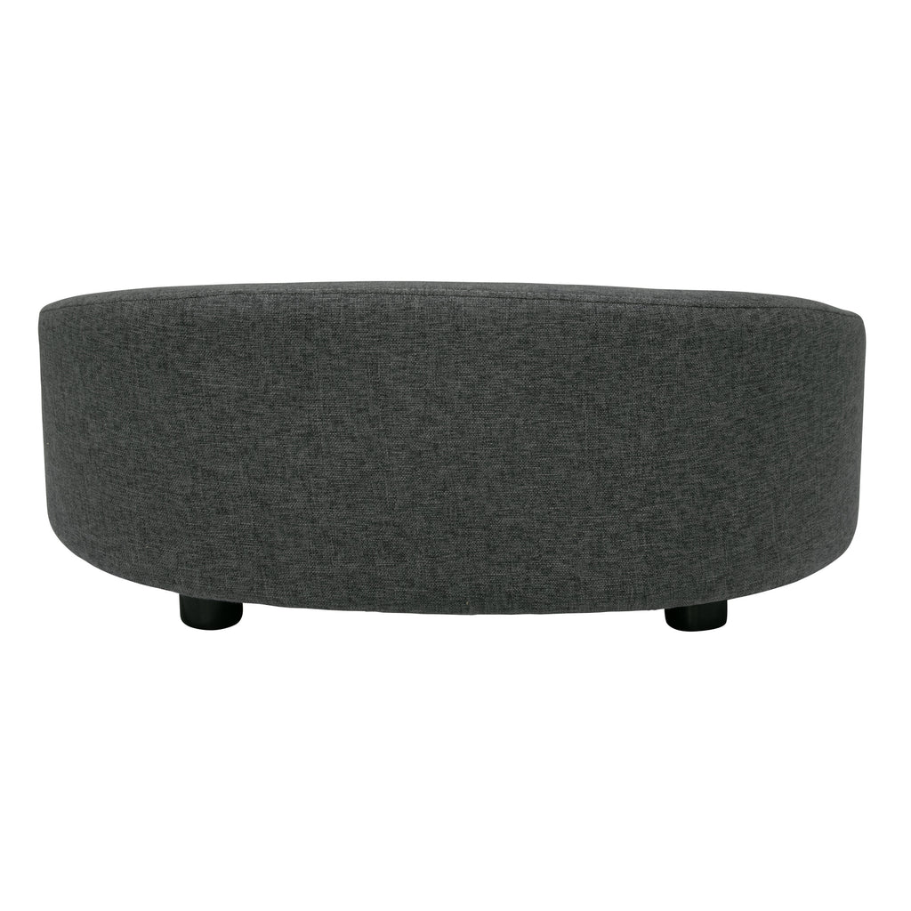 Pet Couch Crescent Shape for Small to Medium Pets, Dark Gray