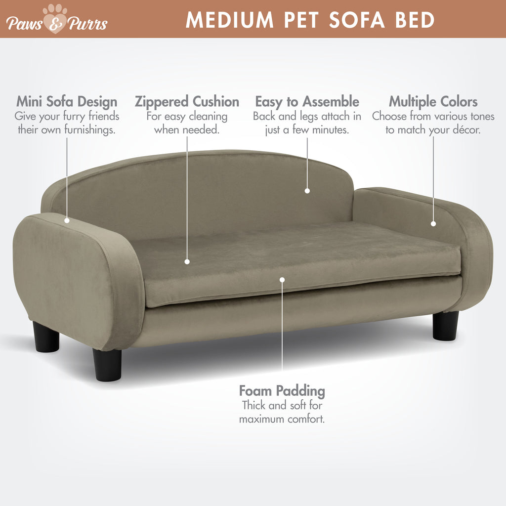 Pet Sofa Bed <strong>Medium</strong> for Small and Medium Dogs, Ash 61101