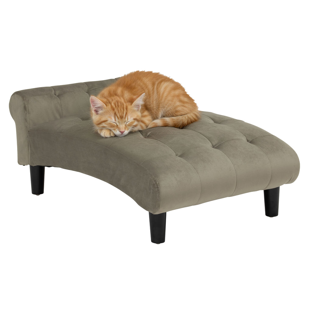 Pet Sofa Chaise Lounge for Small to Medium Cats and Dogs, Ash 61201