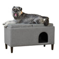 Pet Sofa Ottoman Dual-Purpose for Small to Medium Cats and Dogs, Gray 61210